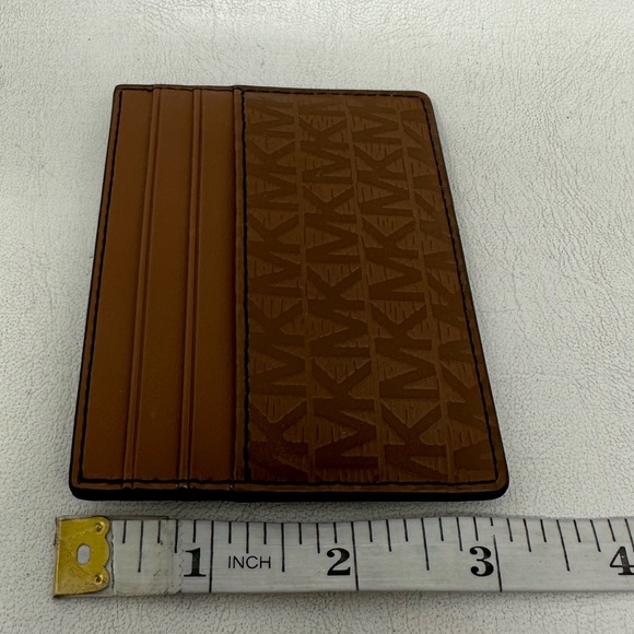 Michael Kors Logo Leather Card Case, Men's Size OS - Brown - Picture 5 of 6